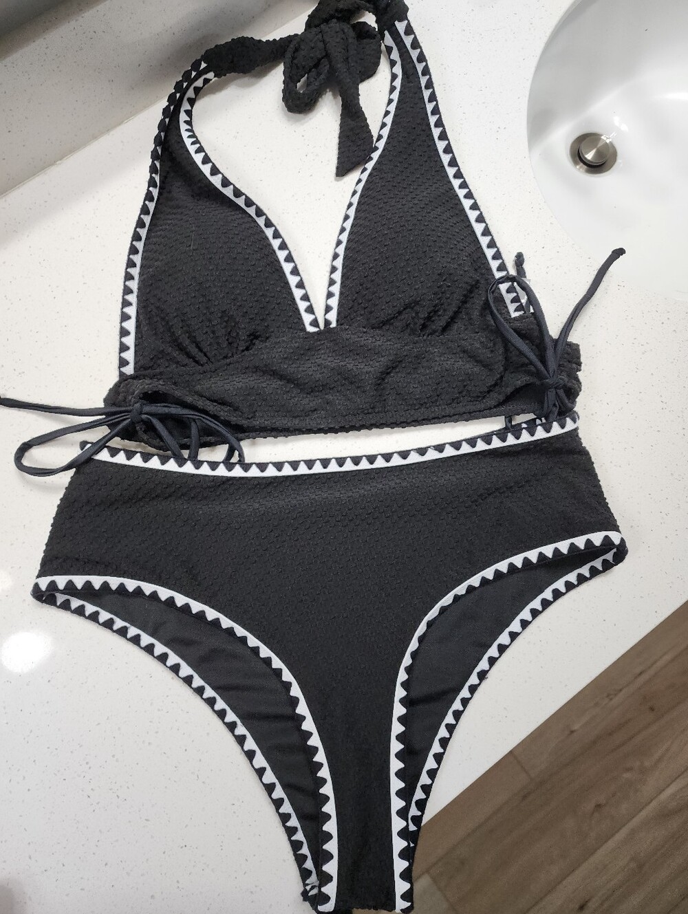 NWT Black & White Bikini Set